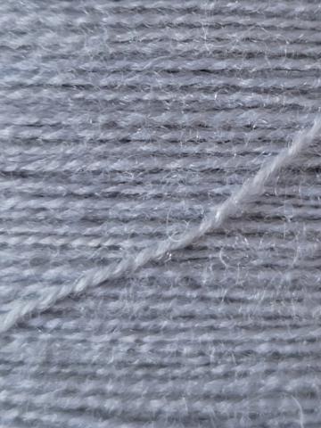 Regia 2 Ply Darning Thread 1968 Light Gray. A blend of wool & nylon.